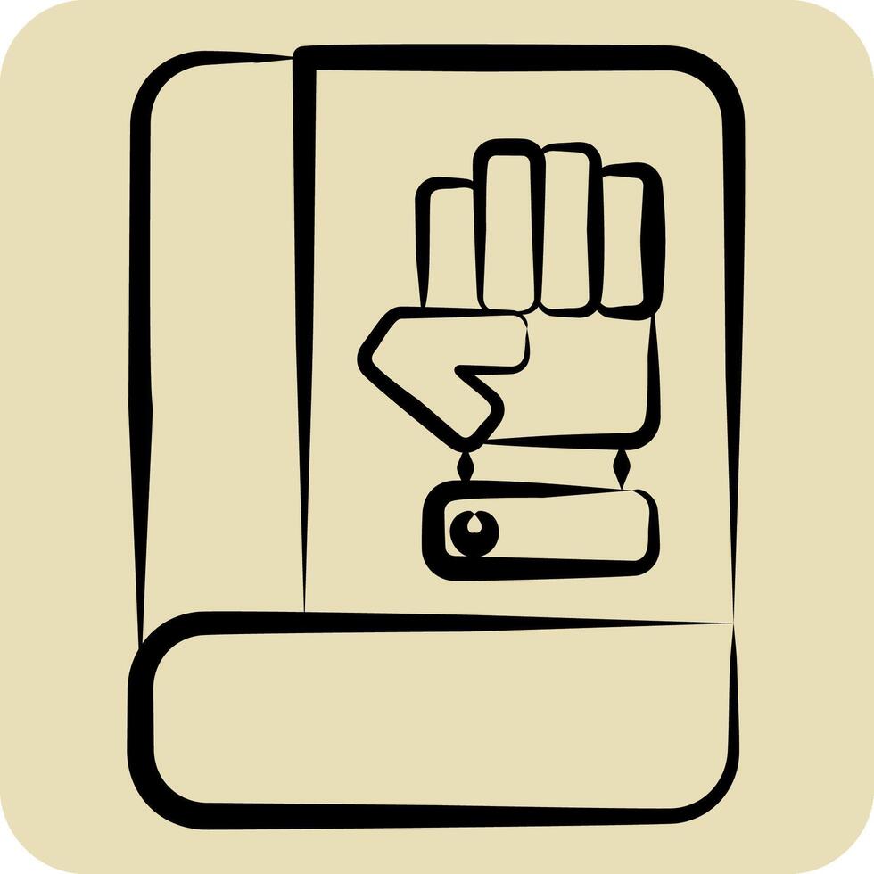 Icon Inauguration. related to Electiont symbol. hand drawn style. simple design editable vector