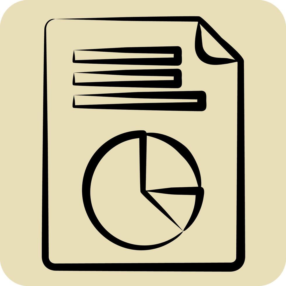 Icon Vote Statistics. related to Electiont symbol. hand drawn style. simple design editable vector