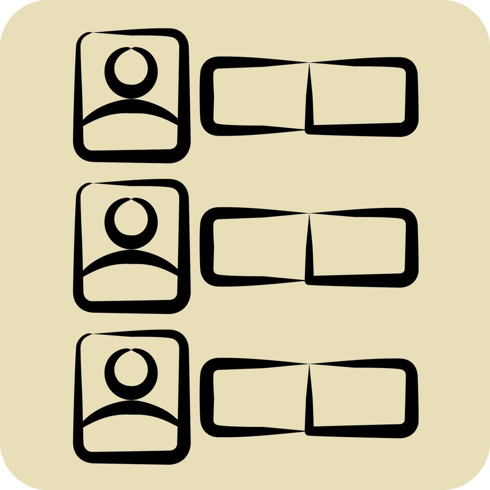 Icon Vote Counting. related to Electiont symbol. hand drawn style. simple design editable vector