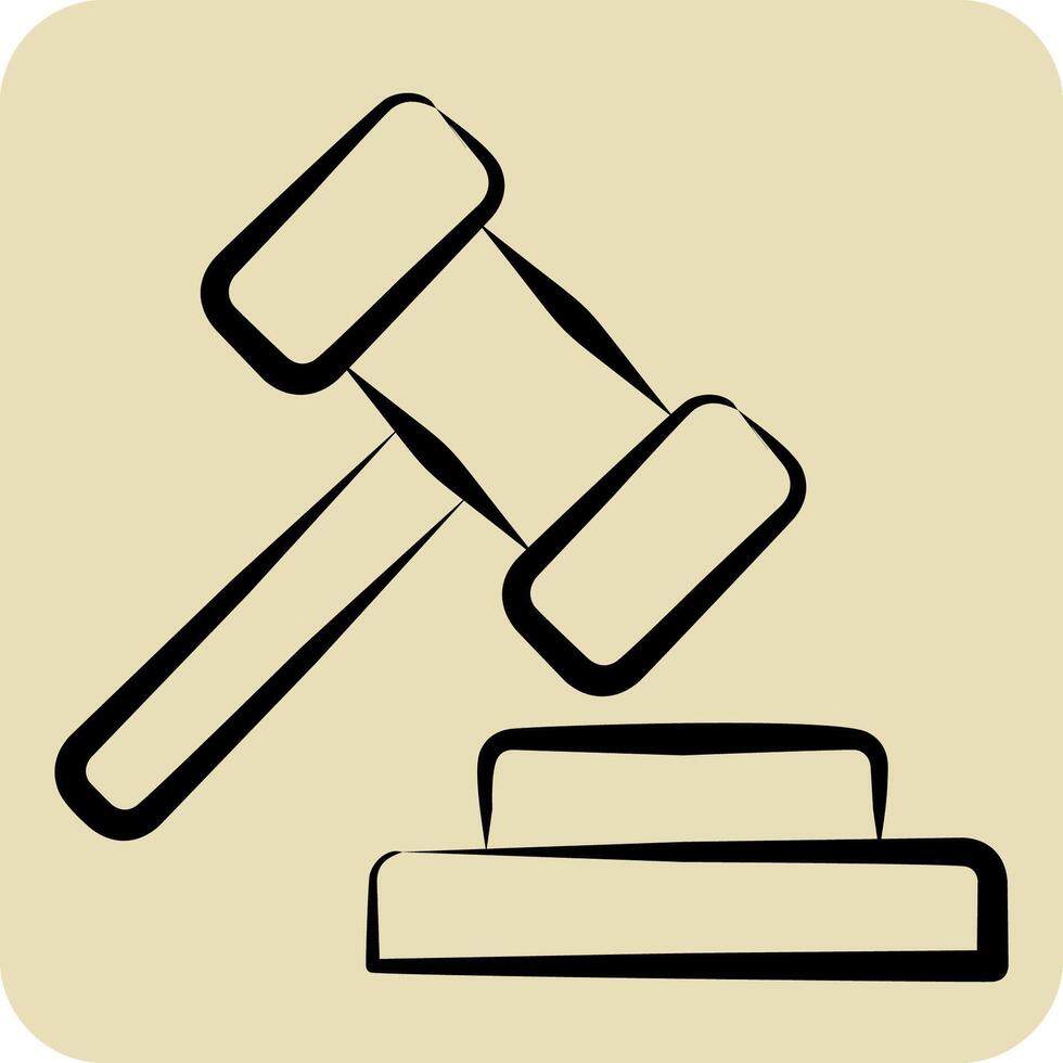 Icon Electoral Law. related to Electiont symbol. hand drawn style. simple design editable vector