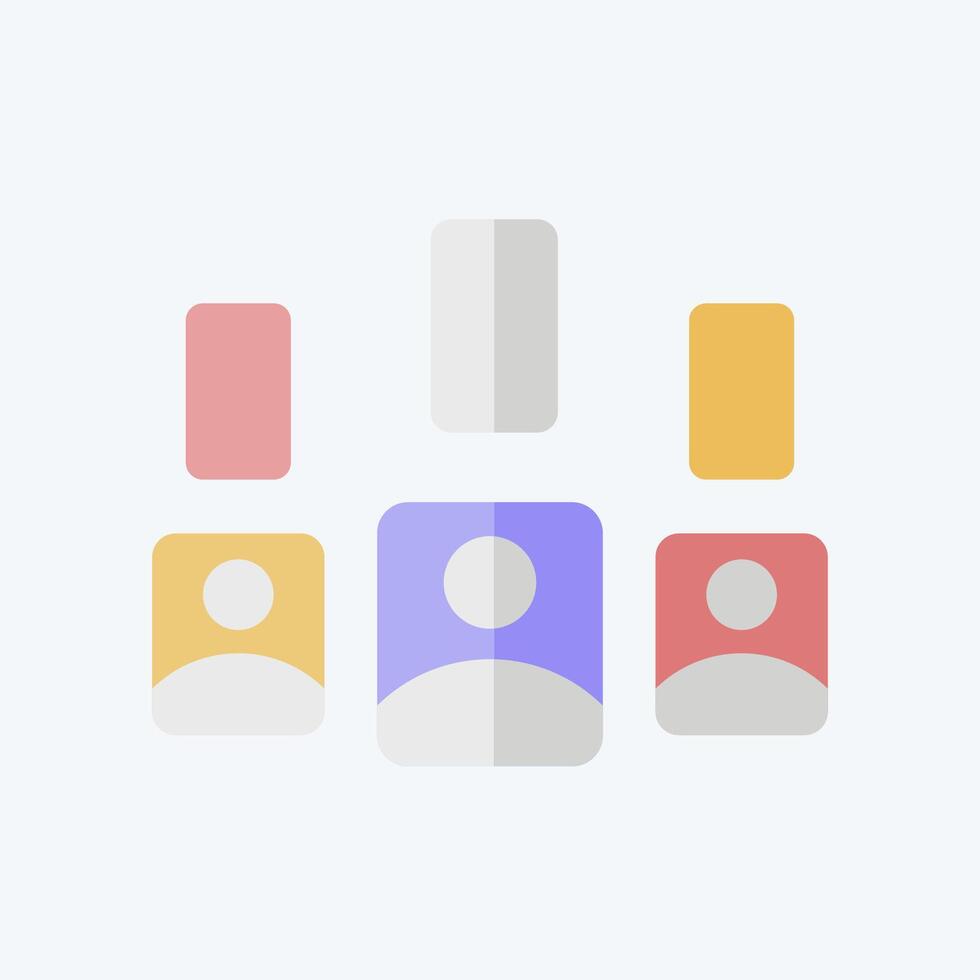Icon Election Result. related to Electiont symbol. flat style. simple design editable vector