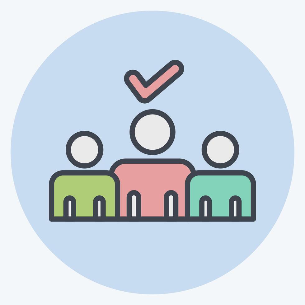Icon Coattaile Effect. related to Electiont symbol. color mate style. simple design editable vector