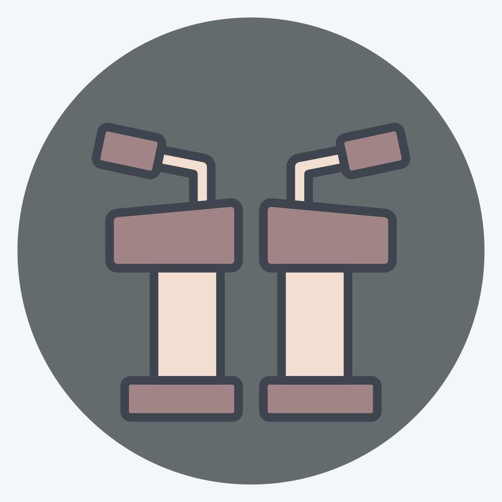 Icon Debate. related to Electiont symbol. color mate style. simple design editable vector