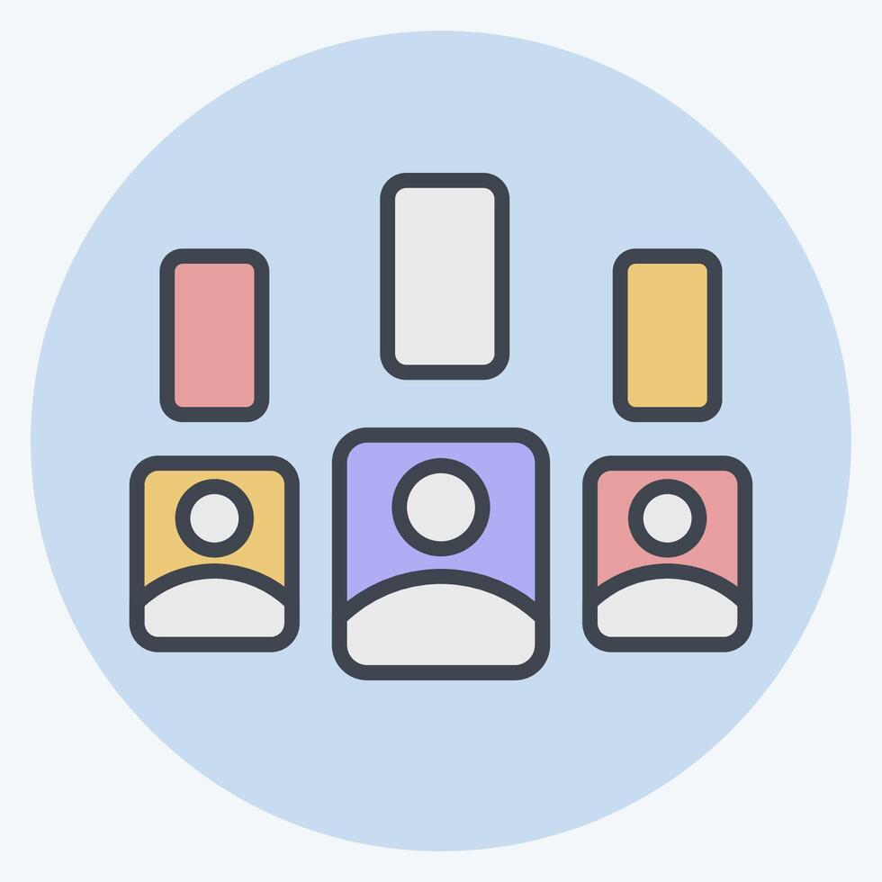 Icon Election Result. related to Electiont symbol. color mate style. simple design editable vector
