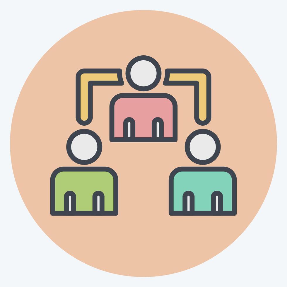 Icon Delegates. related to Electiont symbol. color mate style. simple design editable vector