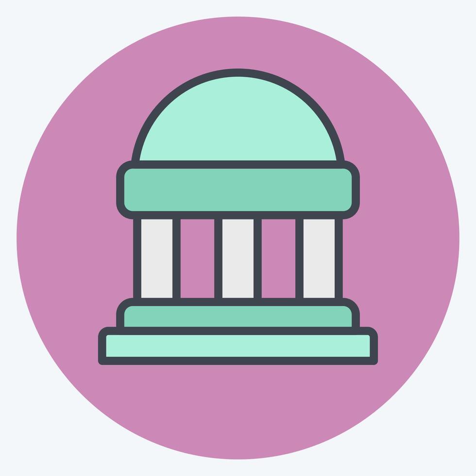 Icon Congress. related to Electiont symbol. color mate style. simple design editable vector