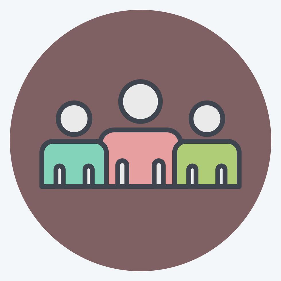 Icon Power Base. related to Electiont symbol. color mate style. simple design editable vector