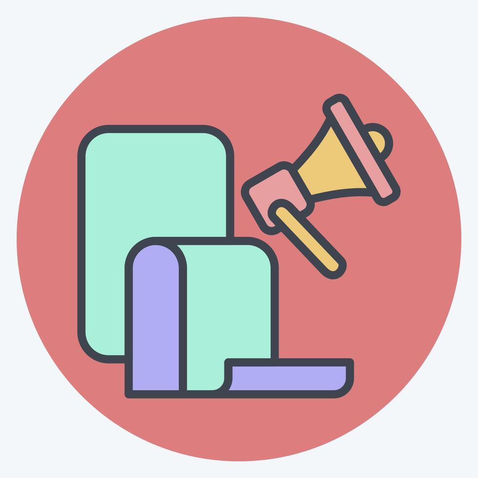 Icon Election Manifesto. related to Electiont symbol. color mate style. simple design editable vector