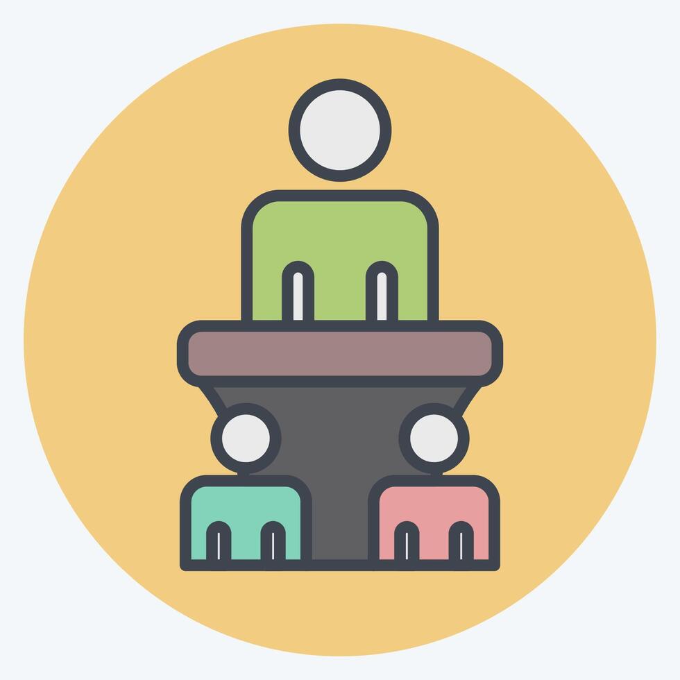 Icon Specch. related to Electiont symbol. color mate style. simple design editable vector