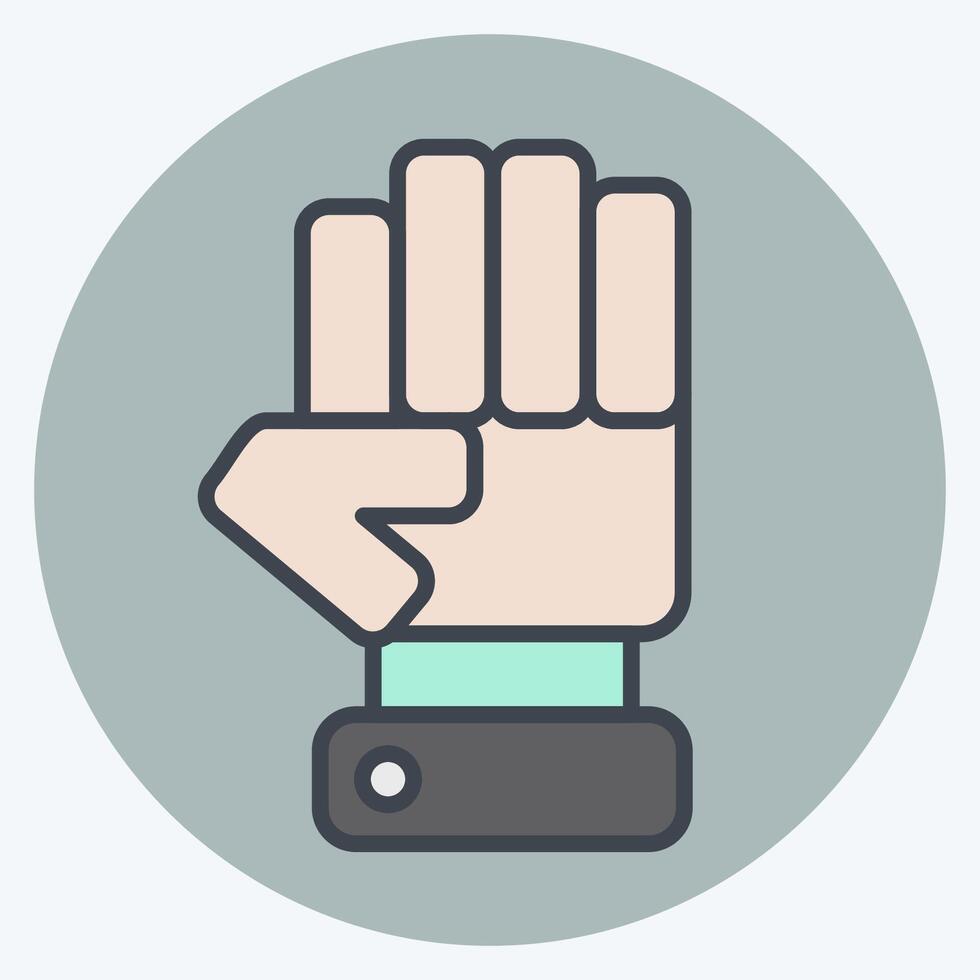 Icon Opposition. related to Electiont symbol. color mate style. simple design editable vector