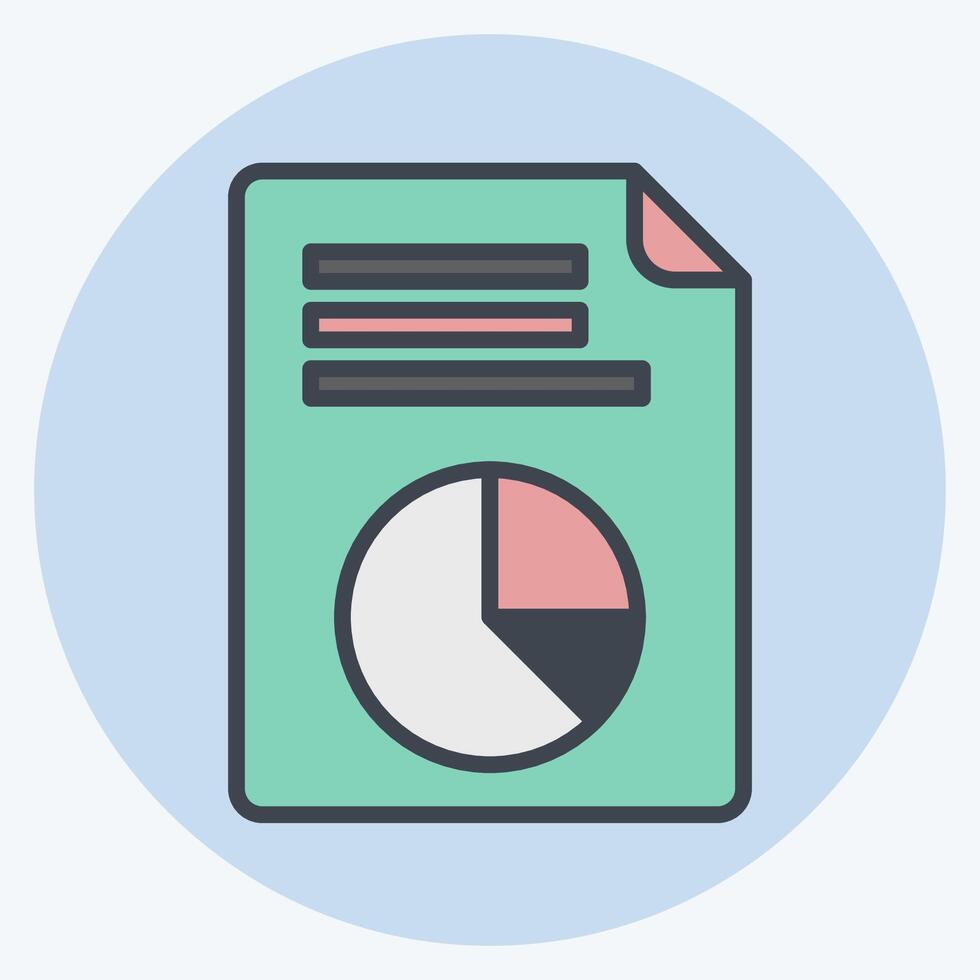 Icon Vote Statistics. related to Electiont symbol. color mate style. simple design editable vector