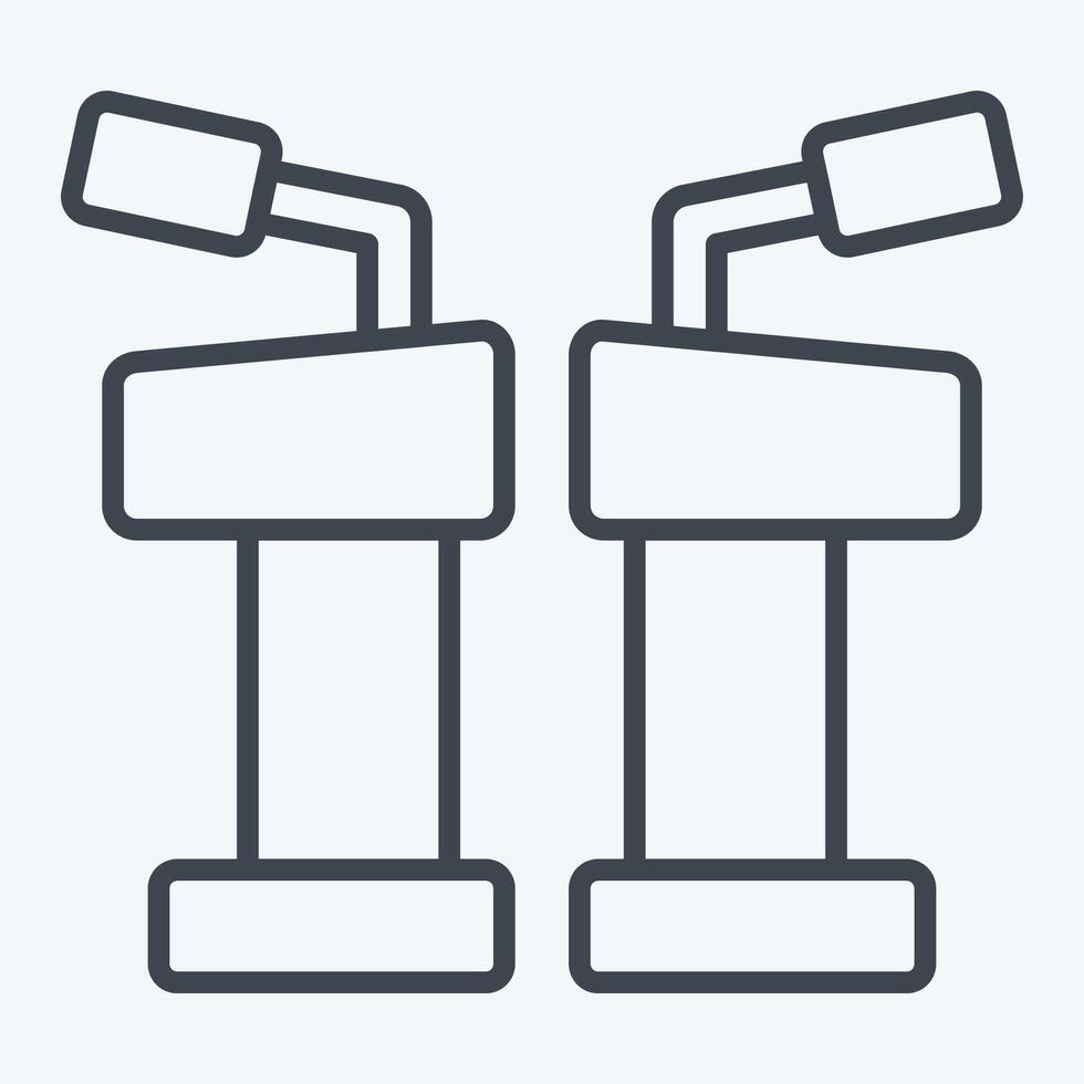 Icon Debate. related to Electiont symbol. line style. simple design editable vector