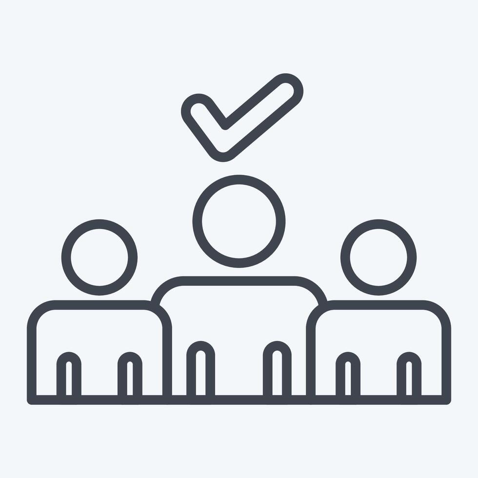 Icon Coattaile Effect. related to Electiont symbol. line style. simple design editable vector