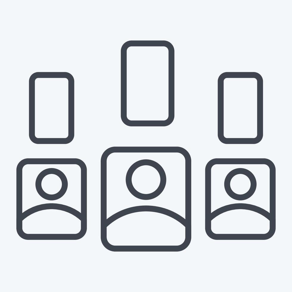 Icon Election Result. related to Electiont symbol. line style. simple design editable vector