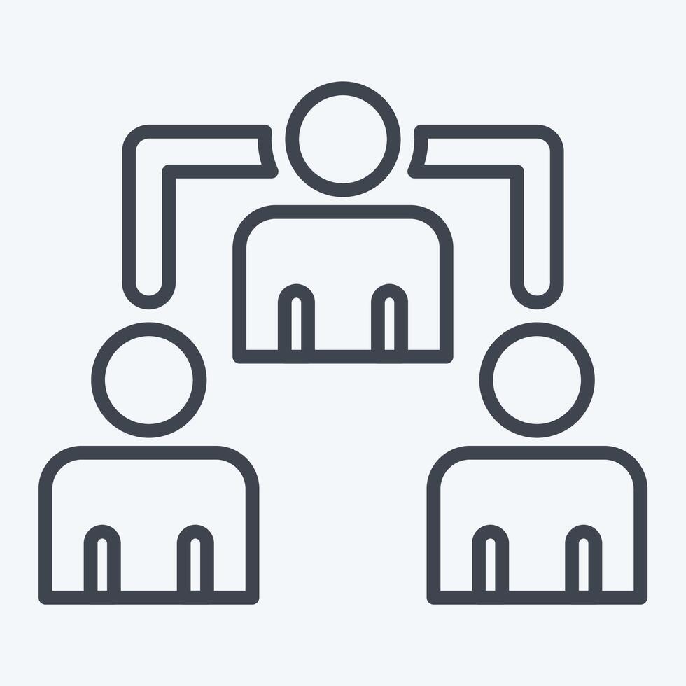 Icon Delegates. related to Electiont symbol. line style. simple design editable vector