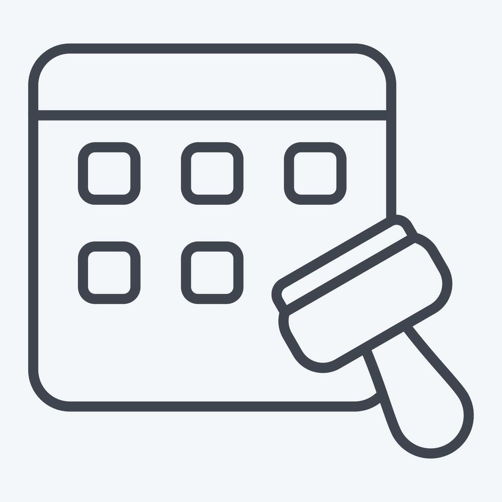 Icon Election Dates. related to Electiont symbol. line style. simple design editable vector