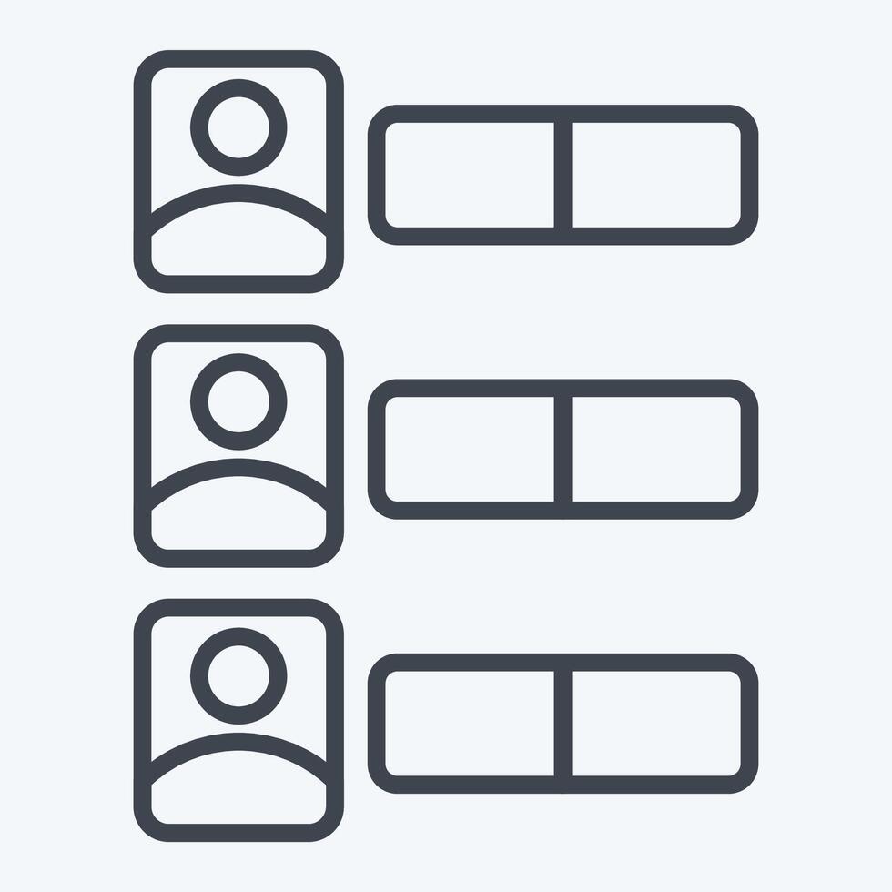 Icon Vote Counting. related to Electiont symbol. line style. simple design editable vector