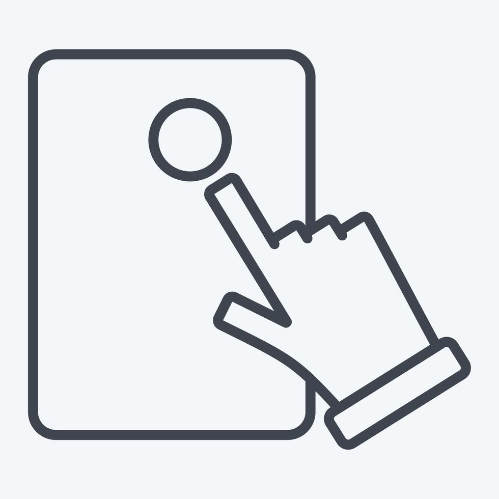 Icon Electronic Voting. related to Electiont symbol. line style. design editable vector