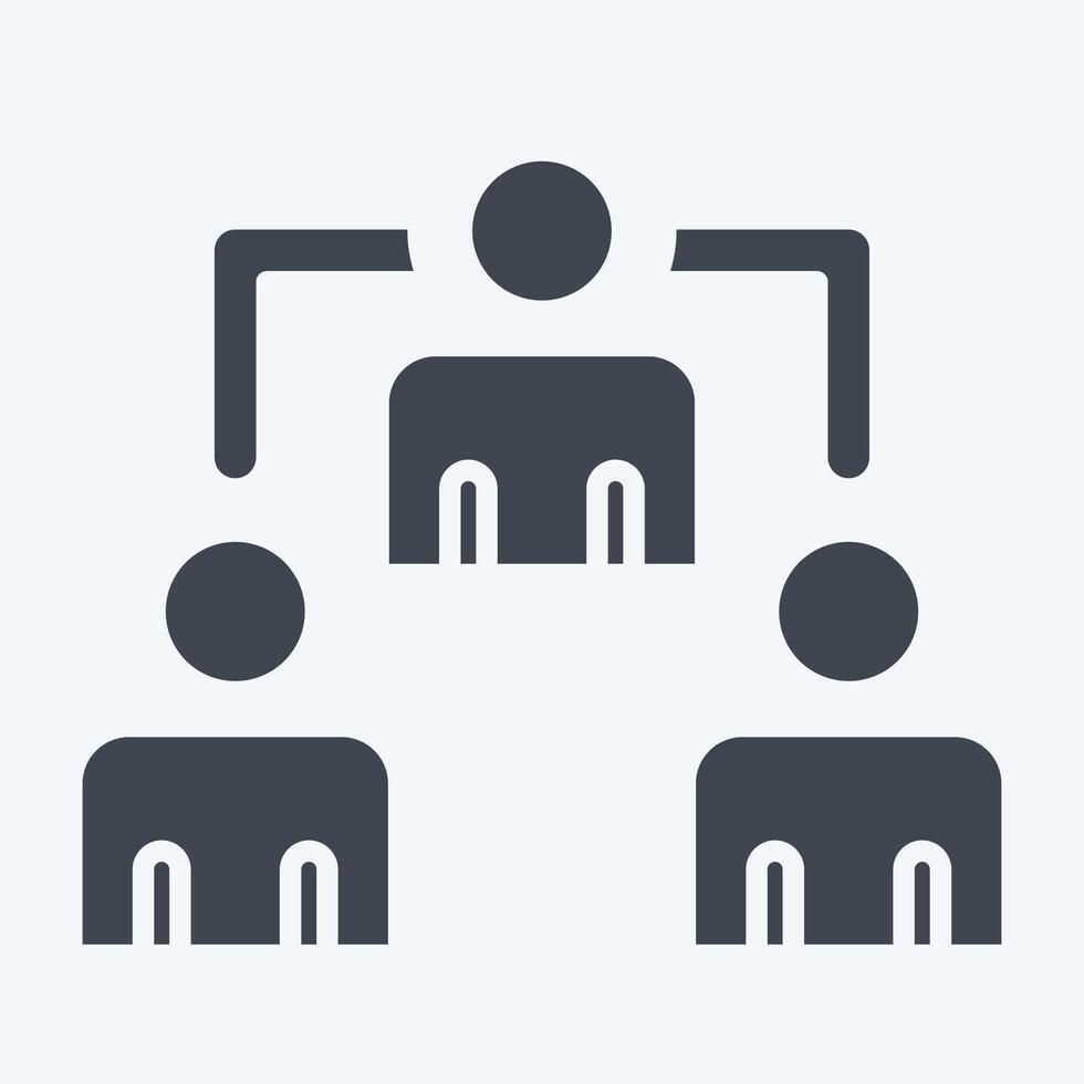 Icon Delegates. related to Electiont symbol. glyph style. simple design editable vector