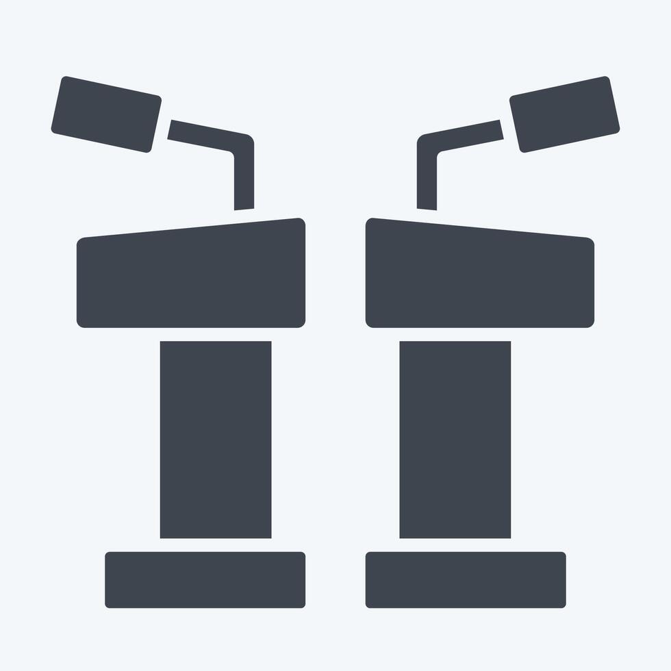 Icon Debate. related to Electiont symbol. glyph style. simple design editable vector