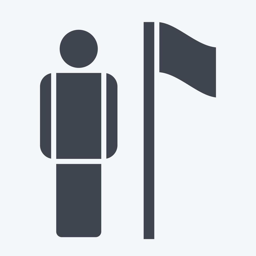 Icon Election Campaign. related to Electiont symbol. glyph style. editable vector