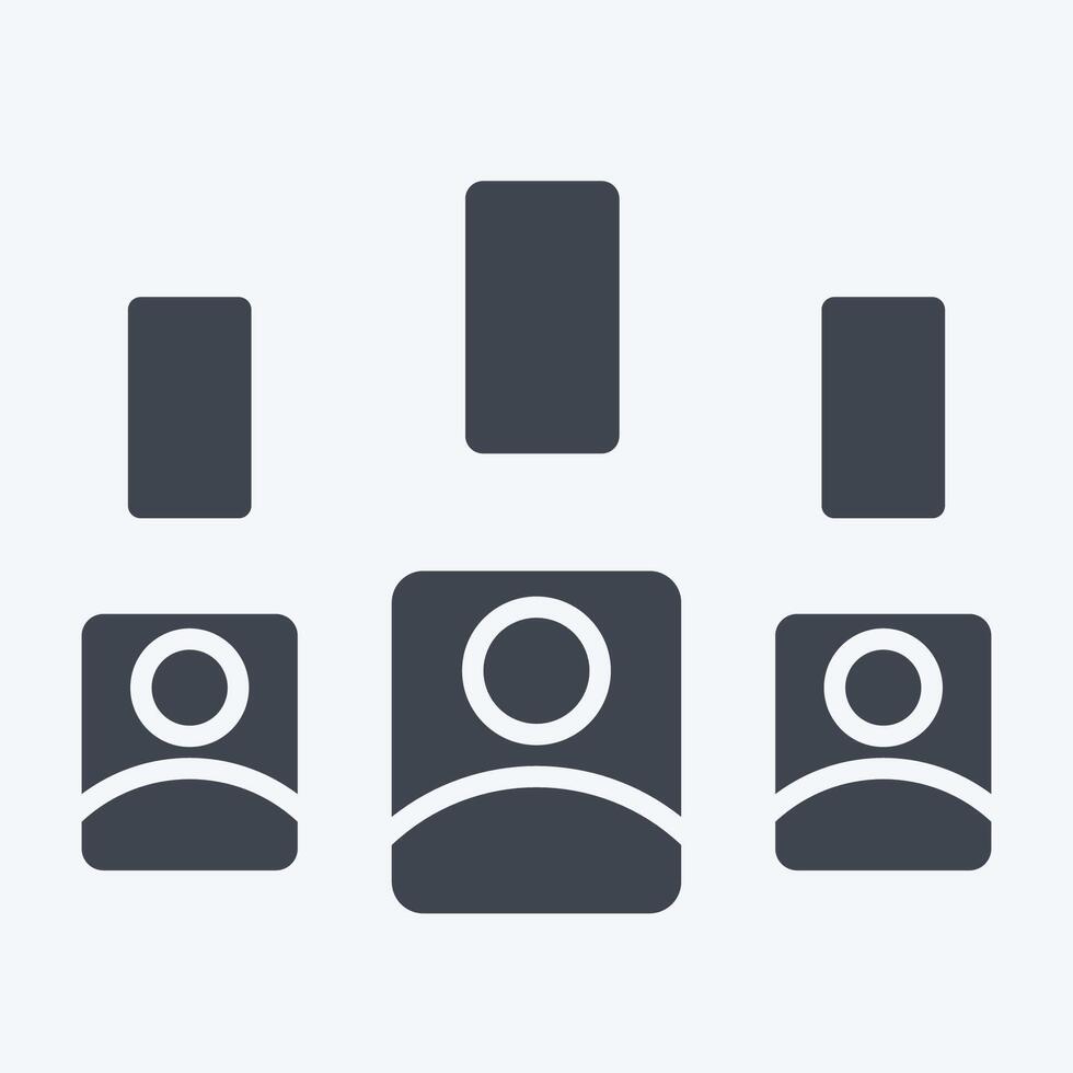 Icon Election Result. related to Electiont symbol. glyph style. simple design editable vector