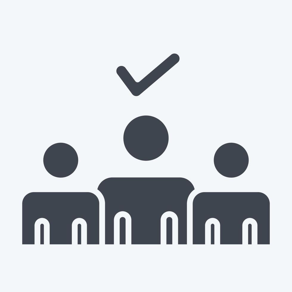 Icon Coattaile Effect. related to Electiont symbol. glyph style. simple design editable vector