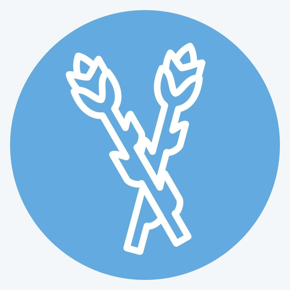 Icon Asparagus. related to Fruits And Vegetables symbol. blue eyes style. editable vector