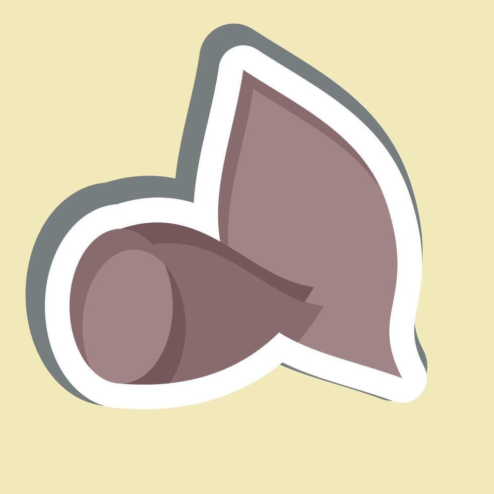 Sticker Sweet Potato. related to Fruits And Vegetables symbol. editable vector