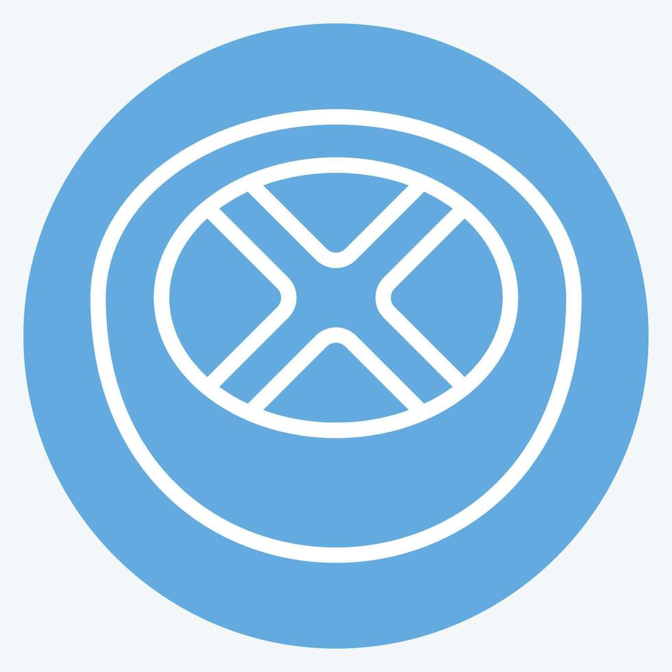 Icon Grapefruit. related to Fruits And Vegetables symbol. blue eyes style. editable vector