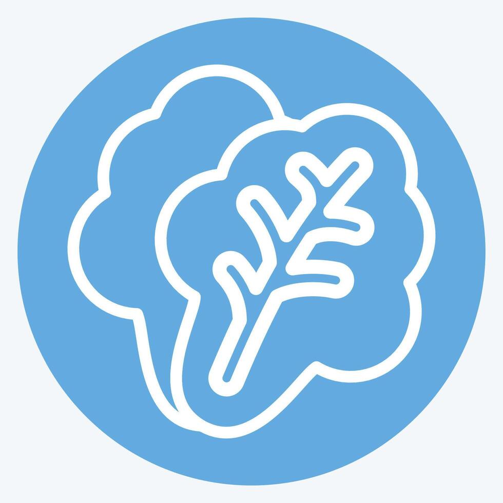 Icon Lettuce. related to Fruits And Vegetables symbol. blue eyes style. editable vector
