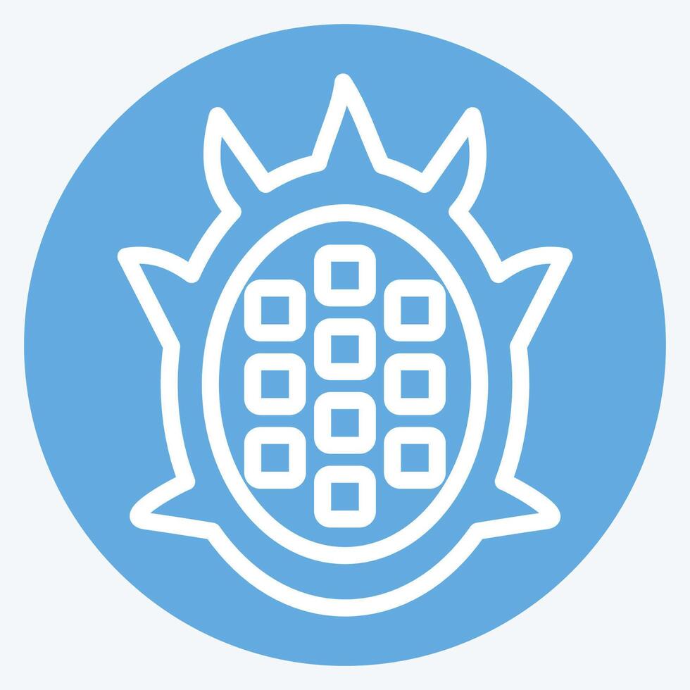 Icon Passion Fruit. related to Fruits And Vegetables symbol. blue eyes style. editable vector