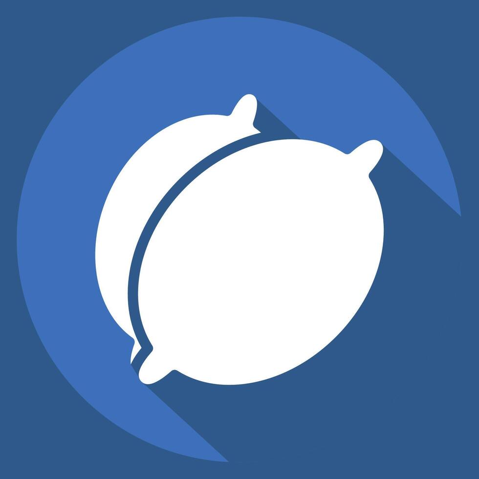 Icon Lime. related to Fruits And Vegetables symbol. long shadow style. editable vector