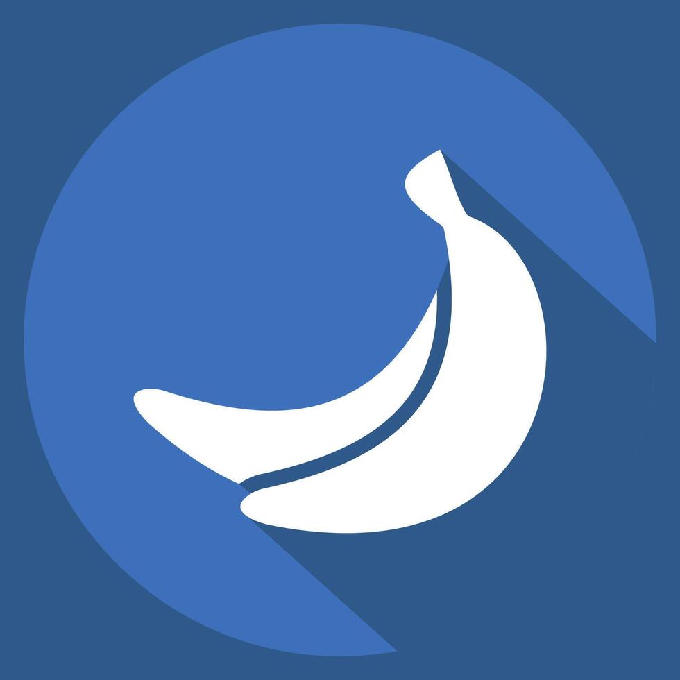 Icon Banana. related to Fruits And Vegetables symbol. long shadow style. editable vector