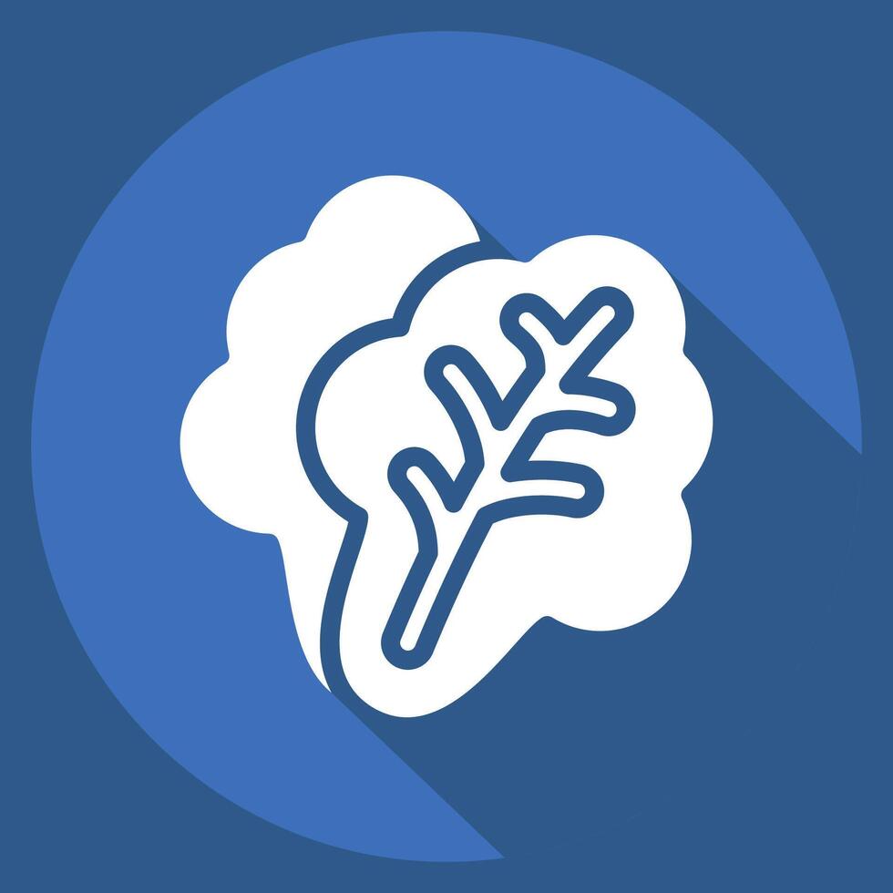 Icon Lettuce. related to Fruits And Vegetables symbol. long shadow style. editable vector