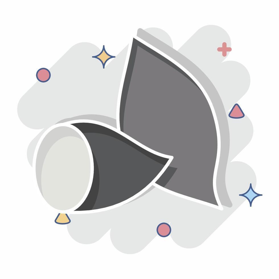 Icon Sweet Potato. related to Fruits And Vegetables symbol. comic style. editable vector