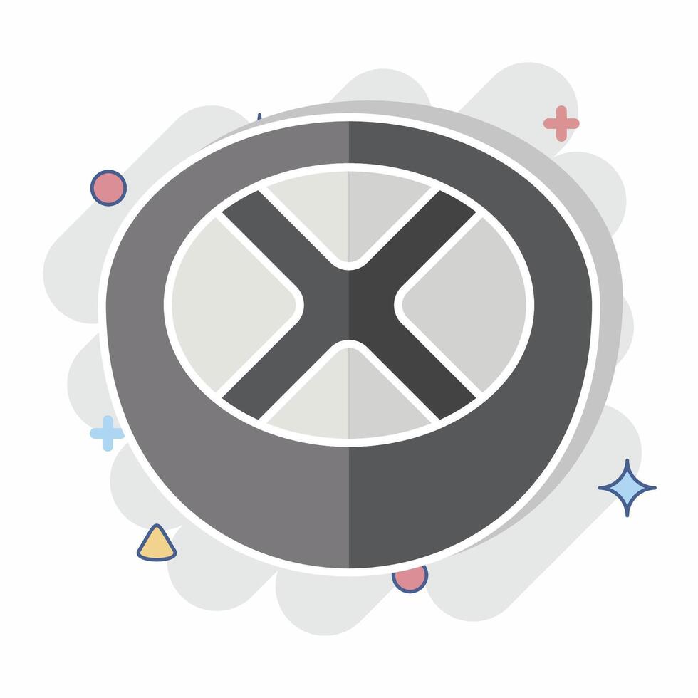 Icon Grapefruit. related to Fruits And Vegetables symbol. comic style. editable vector