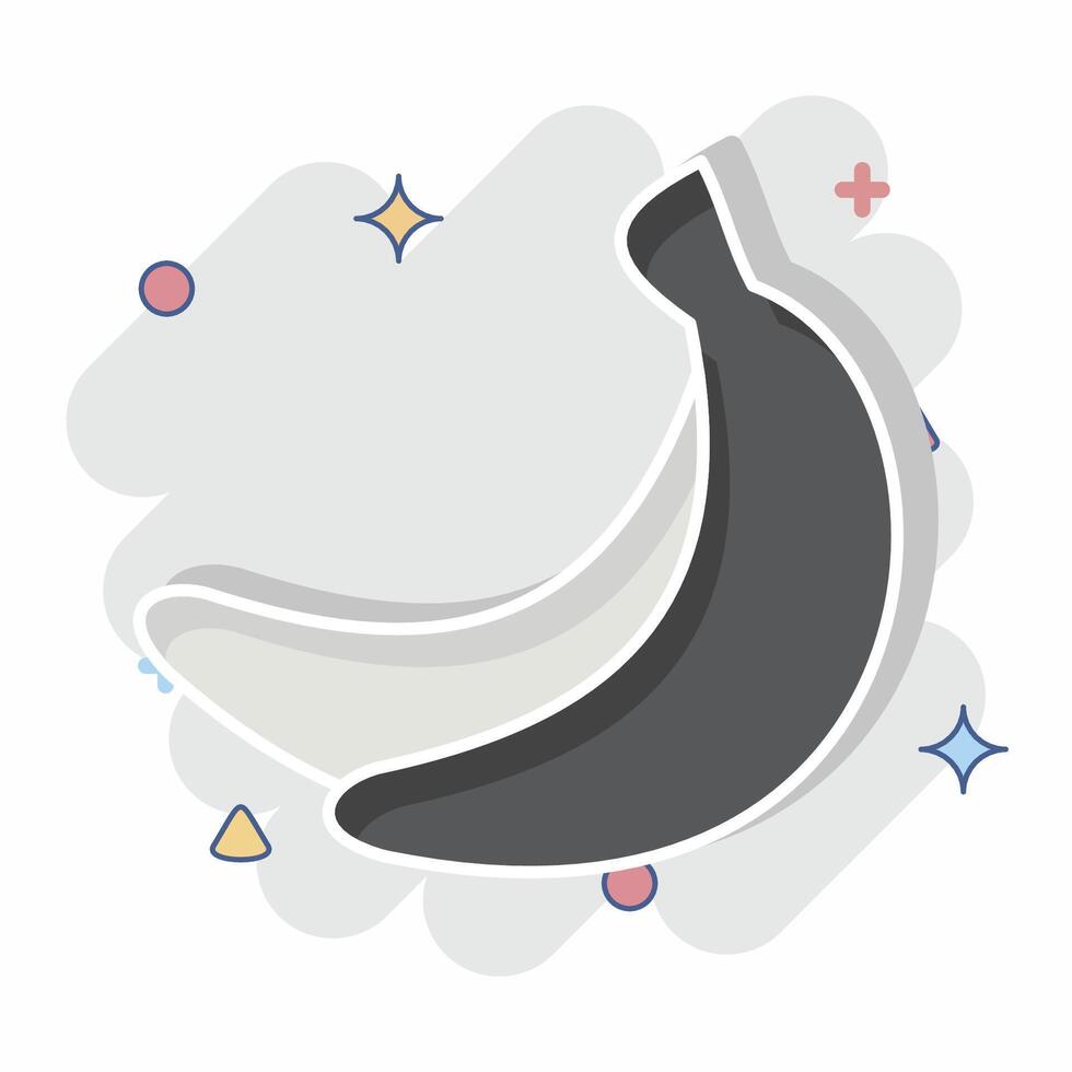 Icon Banana. related to Fruits And Vegetables symbol. comic style. editable vector