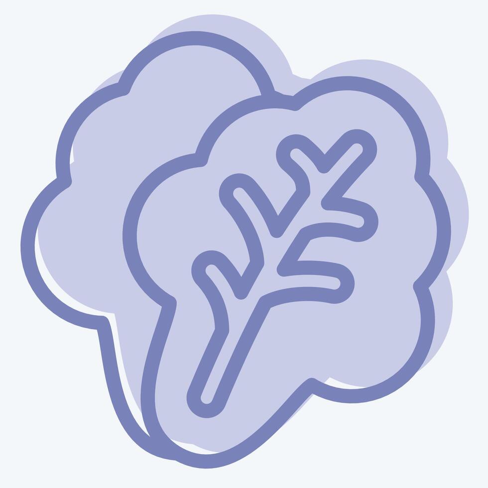 Icon Lettuce. related to Fruits And Vegetables symbol. two tone style. editable vector