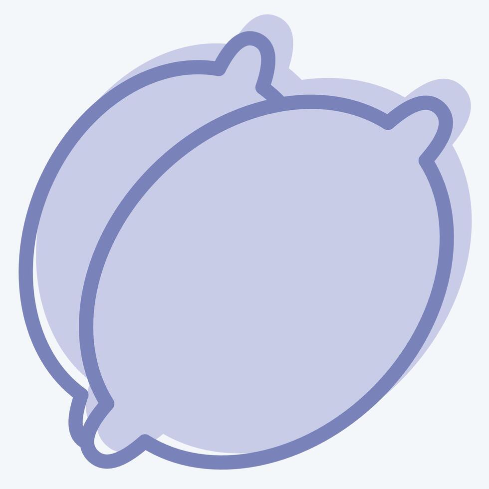 Icon Lime. related to Fruits And Vegetables symbol. two tone style. editable vector