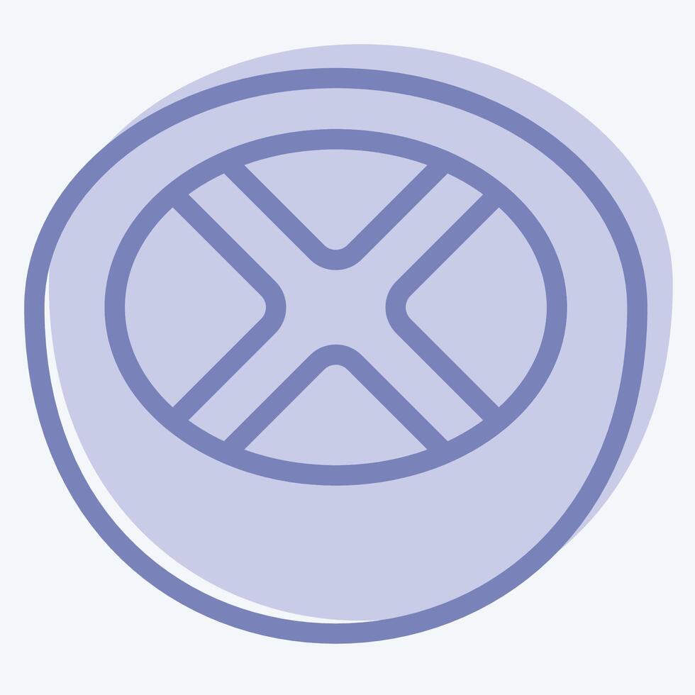 Icon Grapefruit. related to Fruits And Vegetables symbol. two tone style. editable vector