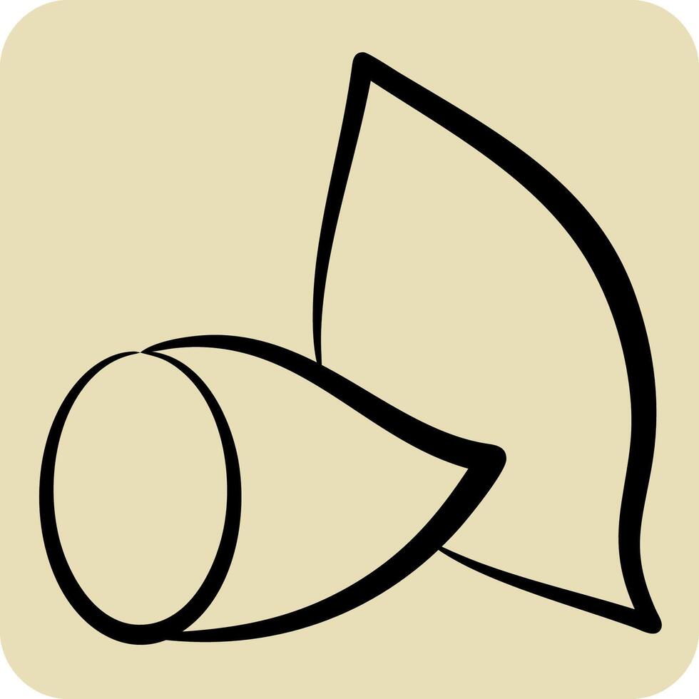 Icon Sweet Potato. related to Fruits And Vegetables symbol. hand drawn style. editable vector