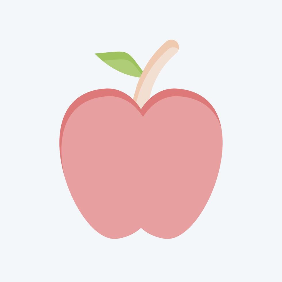 Icon Apple. related to Fruits And Vegetables symbol. flat style. editable vector