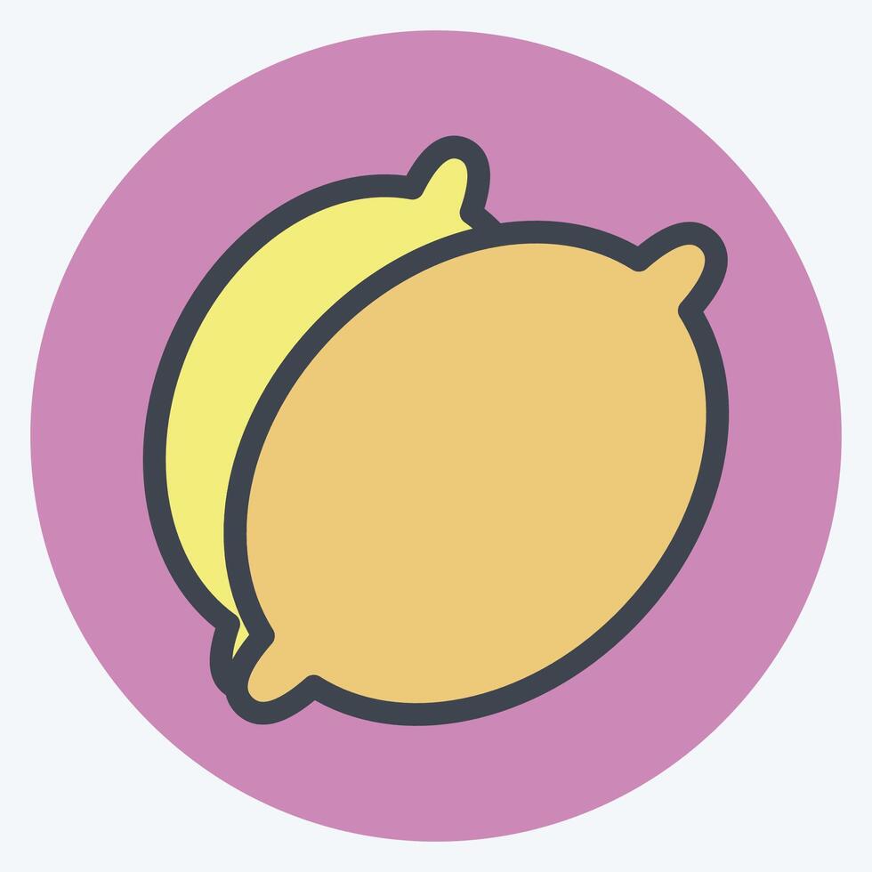 Icon Lime. related to Fruits And Vegetables symbol. color mate style. editable vector