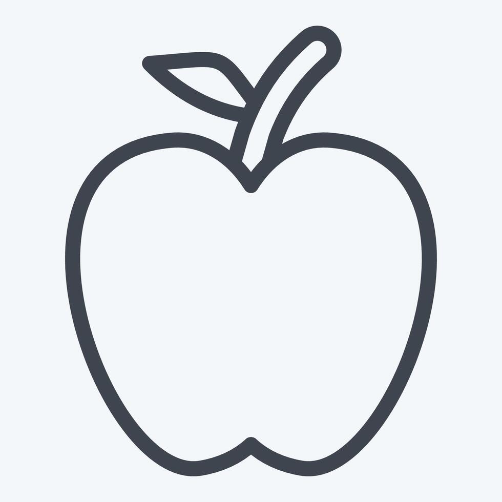 Icon Apple. related to Fruits And Vegetables symbol. line style. editable vector