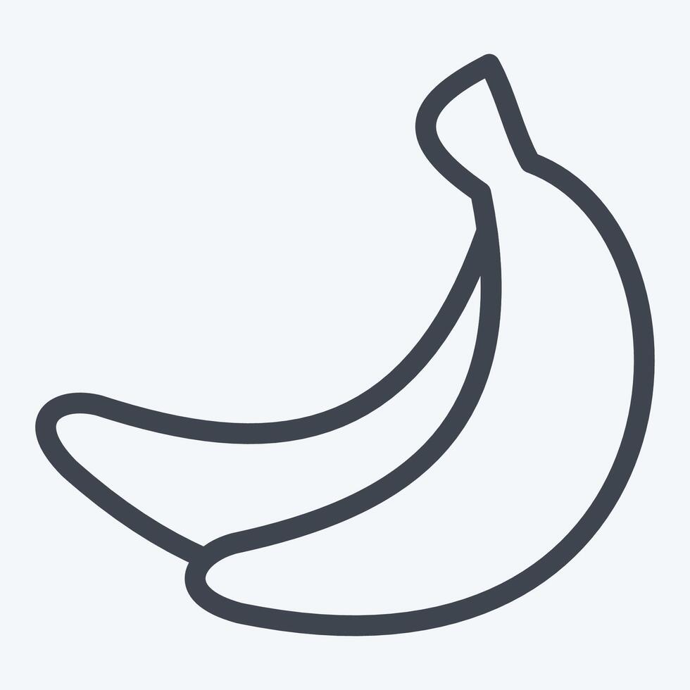Icon Banana. related to Fruits And Vegetables symbol. line style. editable vector