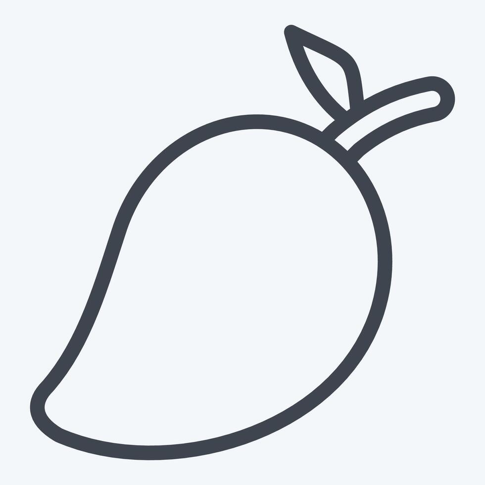 Icon Mango. related to Fruits And Vegetables symbol. line style. editable vector