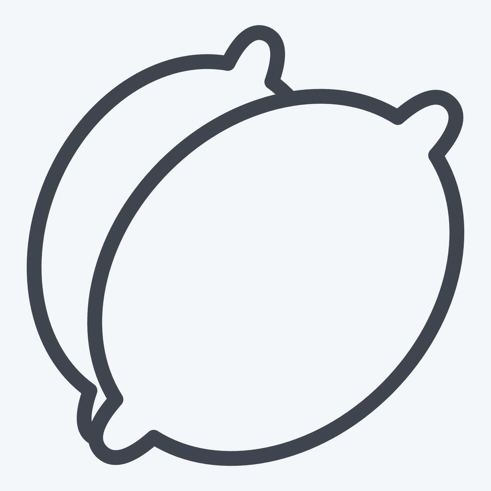 Icon Lime. related to Fruits And Vegetables symbol. line style. editable vector