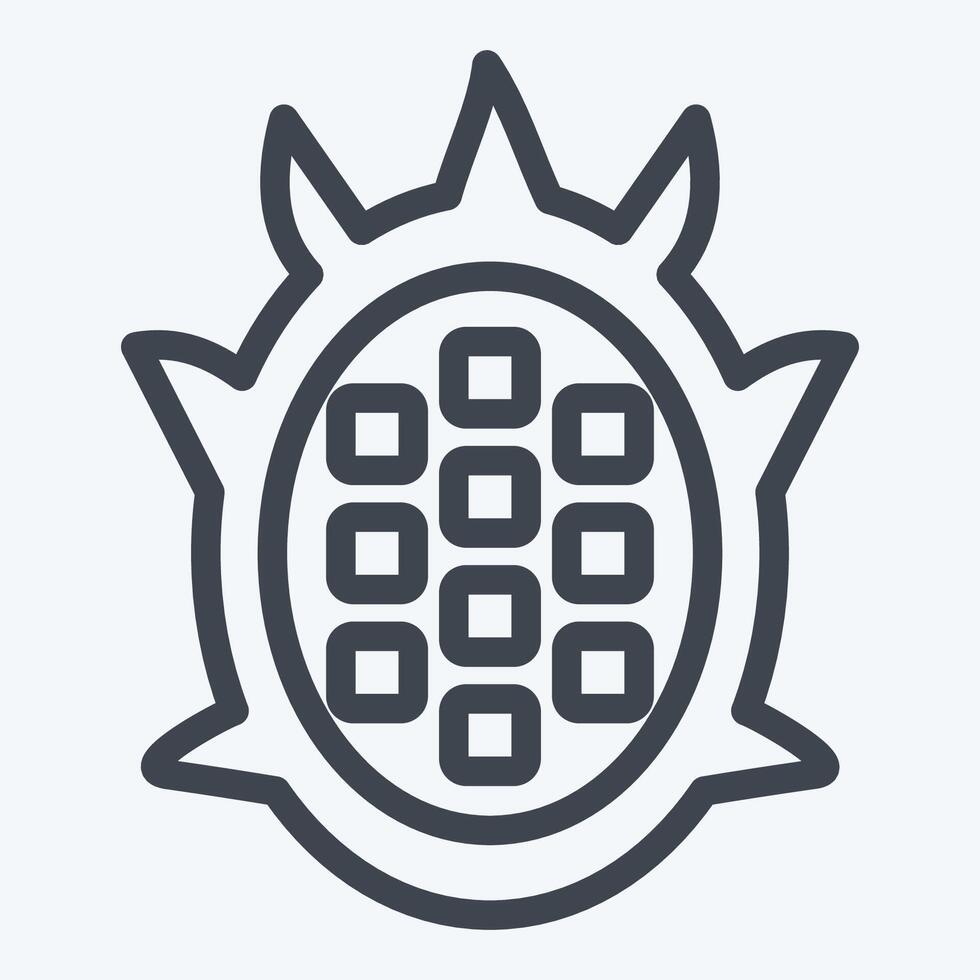 Icon Passion Fruit. related to Fruits And Vegetables symbol. line style. editable vector