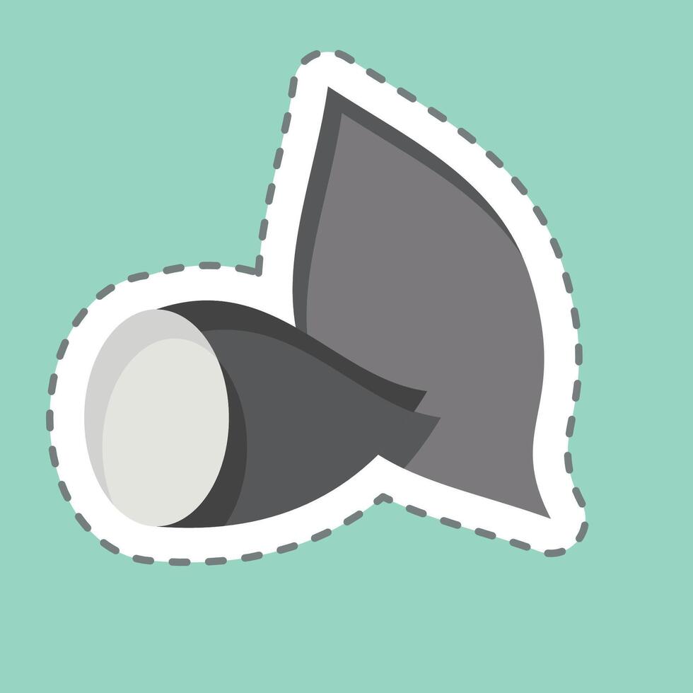 Sticker line cut Sweet Potato. related to Fruits And Vegetables symbol. editable vector